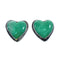 Turquoise Genuine Sterling Silver Navajo Heart Post Stud Earrings AX128097